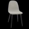 Modern Spoon Shape Dining Chairs (Set of 4) With Linen Upholstered Seat And Metal Legs - Light Gray - Image 7