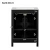 Bathroom Vanity Combo With Ceramic Sink, Luxurious Space-Saving Vanity, 2 Soft Close Doors - Black - Image 11