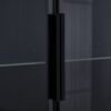 Modern Minimalist Style LED Curio Cabinet With Tempered Glass Door, Metal Legs - Black - Image 14