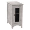 Accent End Table, Narrow, Storage, Transitional - Gray Wash - Image 7