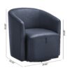 Ardena - Modern Swivel Barrel Chair - Blue - Image 3