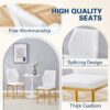 Luxury Simple Chair (Set of 4) Material High Resilience Dining Chair - White / Gold - Image 5