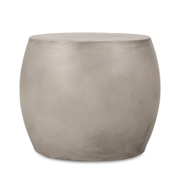 Outdoor Oval Shaped Side Table - Light Gray