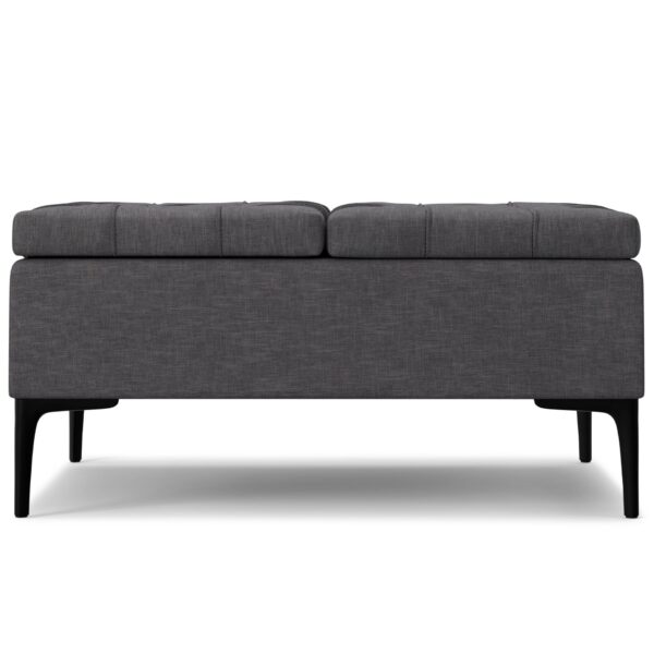 Laura - Lift Top Storage Ottoman - Gray