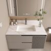Bianco Carrara Venato 37" Marble Vanity Top With Pre Drilled Faucet Hole And Undermount Sink - White - Image 13