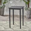 Outdoor Minimalist Acacia Wood Square Bar Table - Dark Gray - Image 2