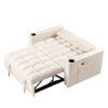 Multi Functional Sofa Bed With Cup Holder And USB Port For Living Room Or Apartments - Milk White - Image 15