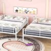 Full Long Over Queen Metal Bunk Bed - White - Image 16