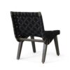 Lounge Chair With Stunning Rope Weave Design, (Set of 2) - Black - Image 8