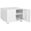 Office Furniture Copier Cabinet 2 Door Steel Copier Stand Mobile Pedestal File Printer Stand - White - Image 4
