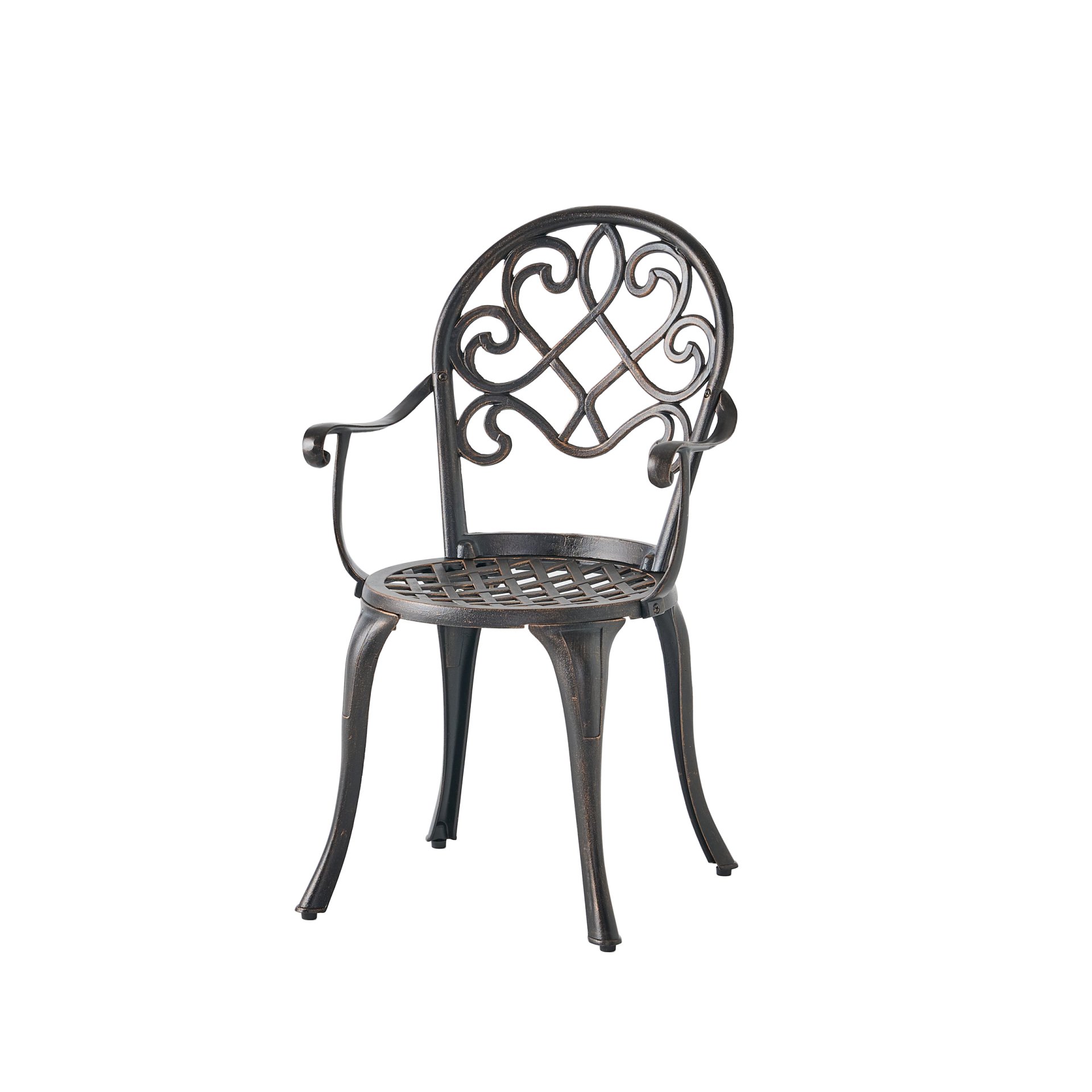 3 Piece Outdoor Aluminium Cast Bistro Set With Ice Bucket - Copper - Image 7