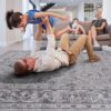 Marfi - 5' X 7' Oriental Area Rug - Ivory / Gray - Image 3