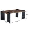 Walnut Colored Coffee Table, Suitable For Modern Minimalist Living Rooms - Walnut - Image 3