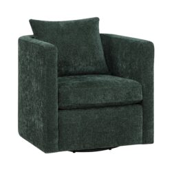 Sutton - Swivel Barrel Chair Ultra Soft Fabric - Green