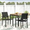 Baird - Outdoor Mesh And Aluminum Dining Chairs - Black - Image 2