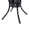 Outsunny - 33" Patio Dining Table Round Cast Aluminium Outdoor Bistro Table With Umbrella Hole - Black - Image 8