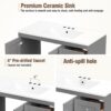36" Shaker Free Standing Bathroom Vanity Cabinet With Sink, Soft Close Drawers, Soft Close Doors - Gray - Image 7