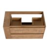 Modern 36" Wall Mounted Bathroom Vanity With Ceramic Sink And Storage Rack, 2 Soft Close Drawers - Imitative Oak - Image 17