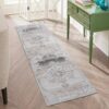 Payas - 2' X 8' Medallion Runner Rug - Cream / Beige - Image 2