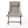 Arcadia - Outdoor Sling Chair With Pillow - Gray - Image 6