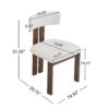 Contemporary 7 Piece Dining Set With Upholstered Armless Chairs And Metal Legs - White / Brown - Image 13