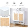 Modern Minimalist Rattan Shoe Cabinet, Elegant Storage Solution - White - Image 10