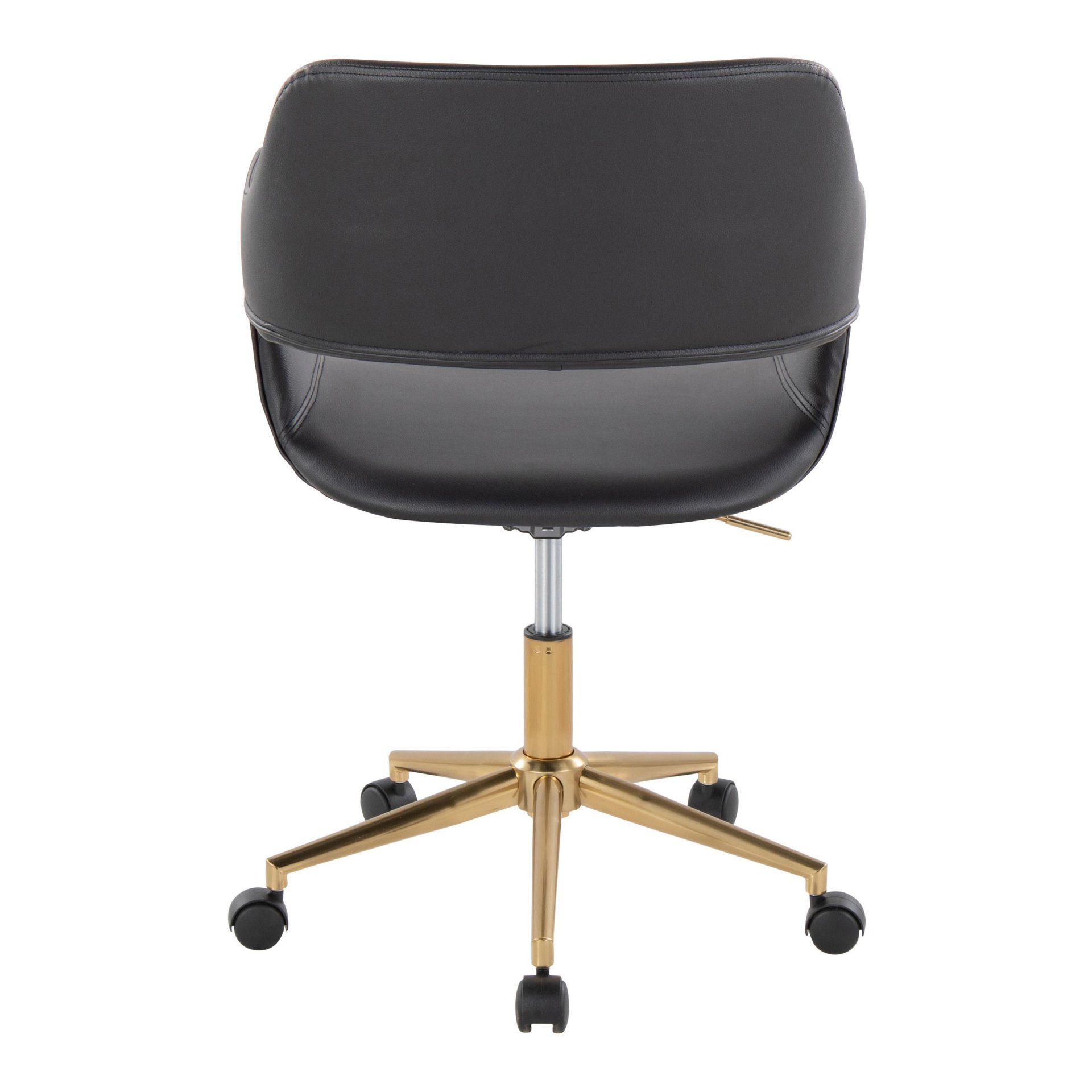 Margarite - Contemporary Task Chair - Gold / Black - Image 4