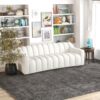 Marcus - Luxury Tight Back Boucle Couch - Cream / Creamy White / Ivory - Image 5