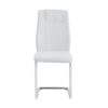Modern Dining Chairs With Padded Seat Upholstered Chair With Metal Legs Design (Set of 6) - White - Image 8