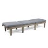 Ariana - Wooden Chaise Lounge With Cushion, Stylish Outdoor Relaxation - Gray - Image 7