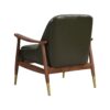 Accent Chair With Cushioned Seat, Brass Tipped Legs - Cognac Brown - Image 9