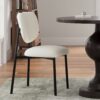 Modern Upholstered Dining Chairs With Metal Legs (Set of 2) - Beige - Image 4