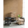 Round 3 Tiered Side Table With Rattan Shelf - Black - Image 14