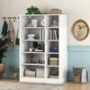 3 Door Shutter Wardrobe & Shelves - White - Image 16