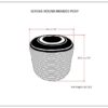 Serena - Round Braided Pouf - Dove Gray - Image 7