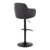 Boyne - Contemporary Adjustable Barstool With Swivel With Rounded T Footrest (Set of 2) - Black - Image 4