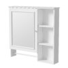 Wall Mounted Bathroom Storage Cabinet, Medicine Cabinets With Large Mirror Door, Adjustable Shelves And Three Open Storage Levels(Not Include Bathroom Vanity) - White - Image 14