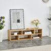 2 Piece Cube TV Stand And L Shaped Entertainment Center With Open Storage And 2 Shelves - Burly Wood - Image 7