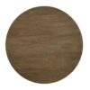 Havanna - 5 Piece Wide Contemporary Round Dining Table With Off White Fabric Chairs (Set of 5) - Vintage Walnut - Image 11
