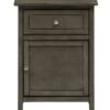 Chic Transitional Nightstand - Gray - Image 2