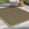 Earth - 2'7" X 7'3" Indoor, Outdoor Area Rug Polypropylene - Jute / Black - Image 4