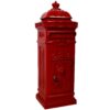 Mailboxes Residential Large Capacity Letter Box With Outdoor Rainproof Design Aluminium - Red - Image 6