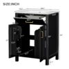 Bathroom Vanity Combo With Ceramic Sink, Luxurious Space-Saving Vanity, 2 Soft Close Doors - Black - Image 10