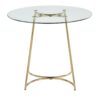 Cece - Contemporary / Glam Dinette Table - Gold / Clear - Image 2