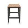 Heavy Duty Adjustable Workbench For Garage, Rubber Wood Shop Table WithMetal Wheels, Hardwood Workstation Weight Capacity Over 2000 Lbs With Wheels - Black - Image 10
