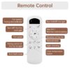 Modern Ceiling Fan With 3 Color Dimmable 5 ABS Blades Remote Control Reversible DC Motor With LED Light - Black - Image 9