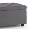 Hamilton - Lift Top Rectangular Storage Ottoman - Slate Gray - Image 6