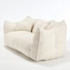 Comfortable Dual Beanbag Chair With High Resilience Foam Core For 2 People - Beige - Image 18