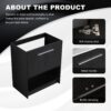 30 Inches Modern Freestanding Bathroom Vanity With 2 Doors (Excluding Sink) - Dark Oak - Image 8