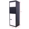 Package Delivery Box, Galvanized Steel Parcel Mailbox With Code Lock & Mounting Hardware, For Outdoor Porch, Curbside - White / Black - Image 4